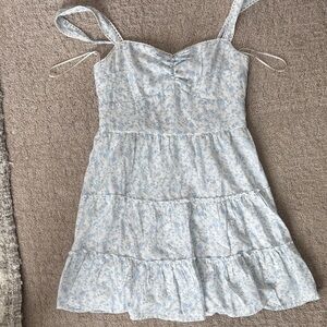 Altar'd State Light Blue Floral Tiered Sundress